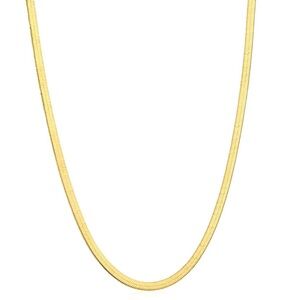 18k Gold Plated Stainless Steel Herringbone Necklace - Waterproof Women Jewelry
